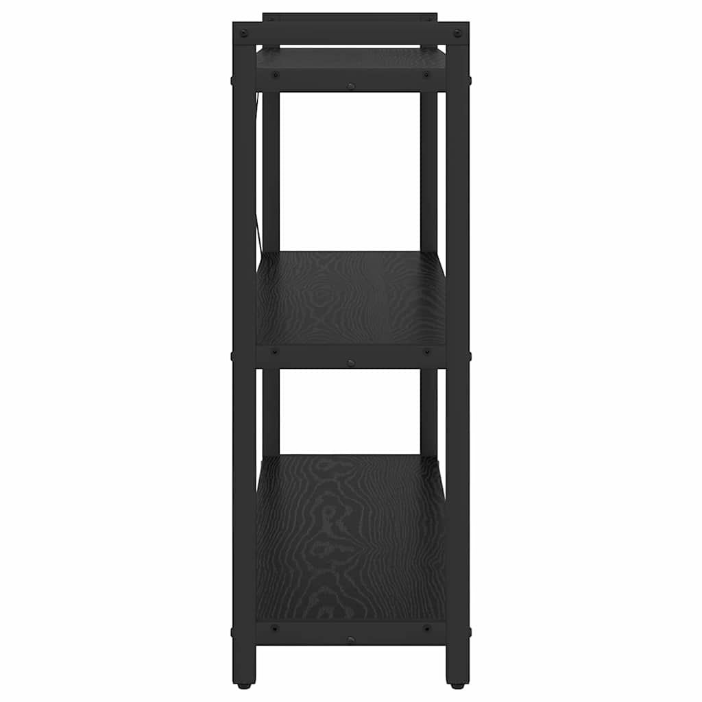 Bokhylle Svart eik 80 x 30 x 83 cm Konstruert tre
