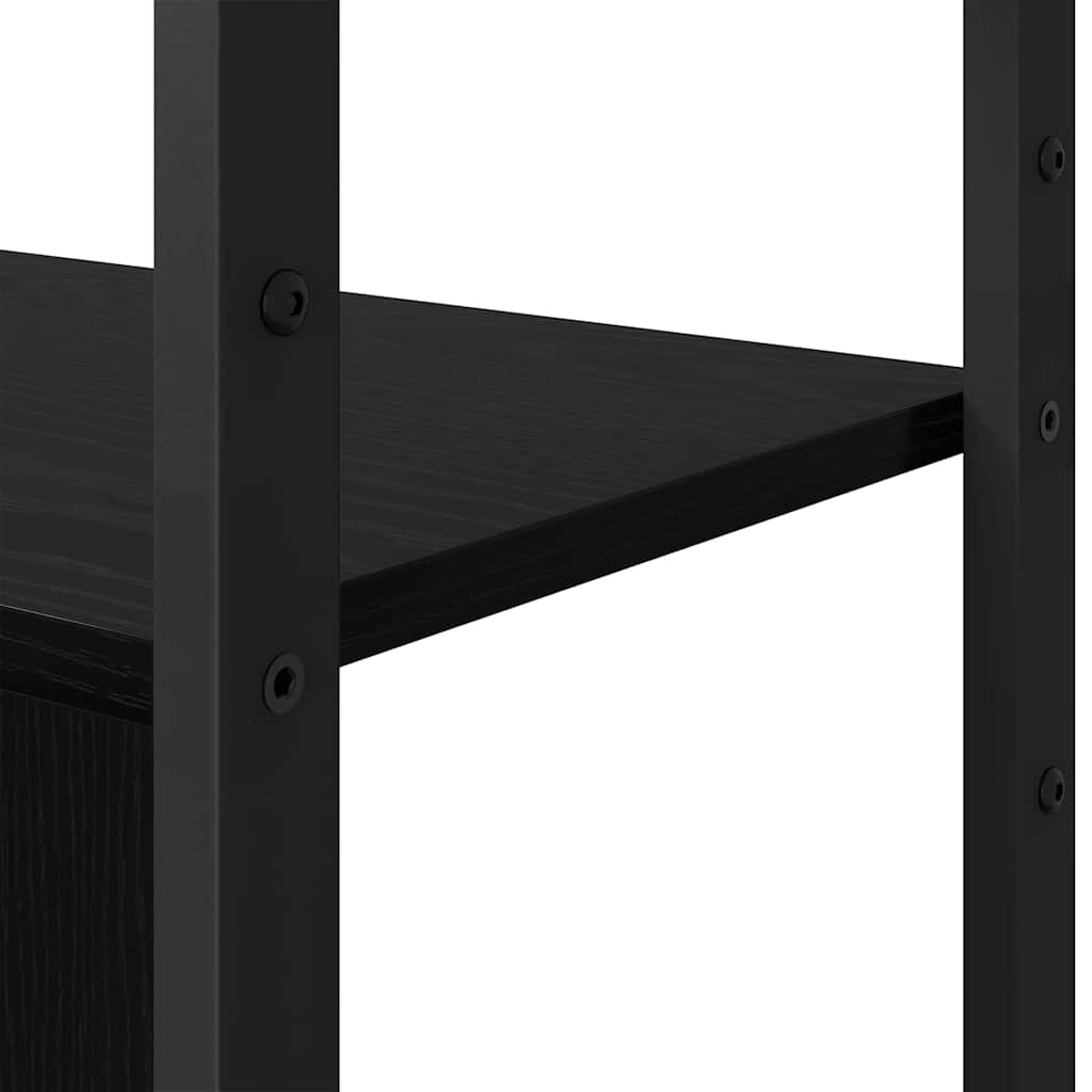 Bokhylle Svart eik 80 x 30 x 155.5 cm Konstruert tre