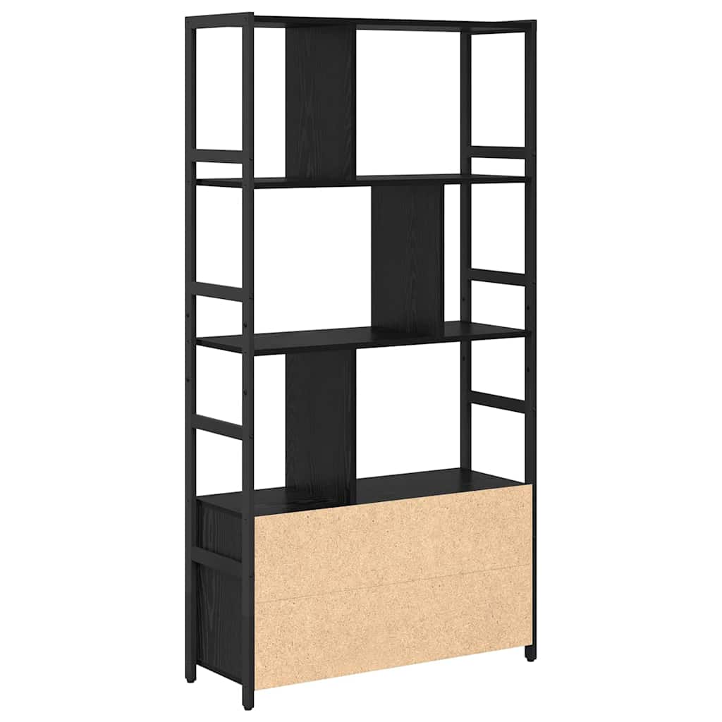 Bokhylle Svart eik 80 x 30 x 155.5 cm Konstruert tre