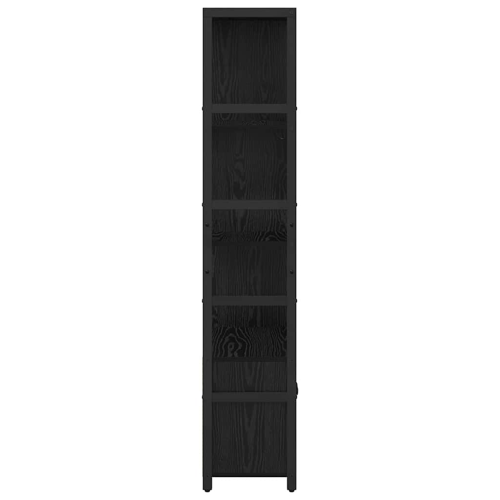 Bokhylle Svart eik 80 x 30 x 155.5 cm Konstruert tre