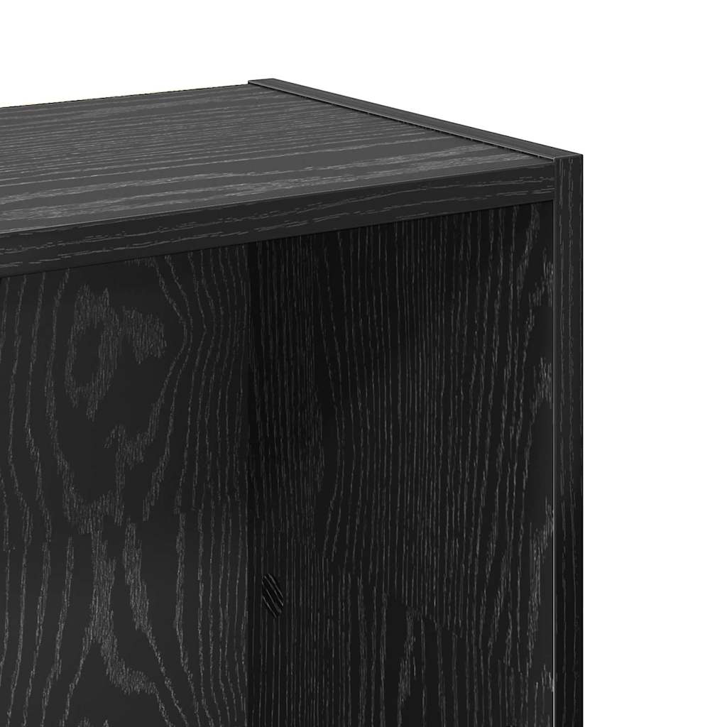 Bokhylle Svart eik 80 x 24 x 109 cm Sponplate