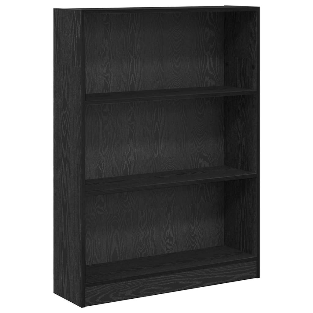 Bokhylle Svart eik 80 x 24 x 109 cm Sponplate