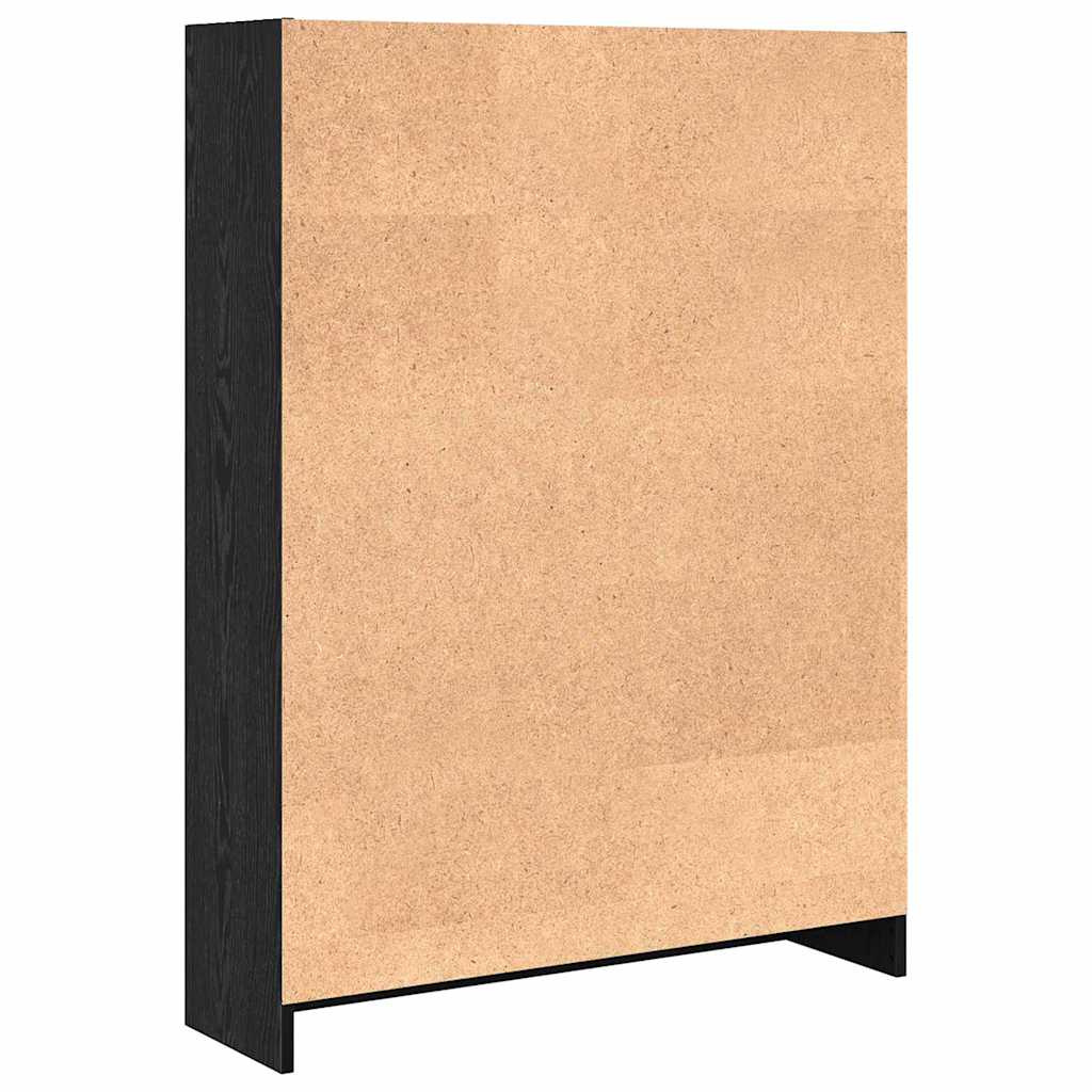 Bokhylle Svart eik 80 x 24 x 109 cm Sponplate