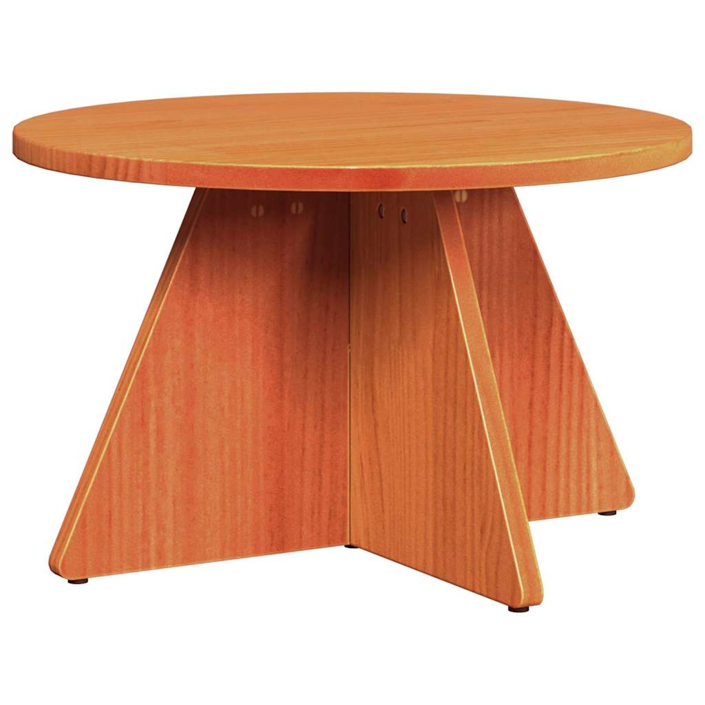 Salongbord Sofabord Tre 3 stk Vokset brun 49 x 49 x 30 cm Massiv furu tre