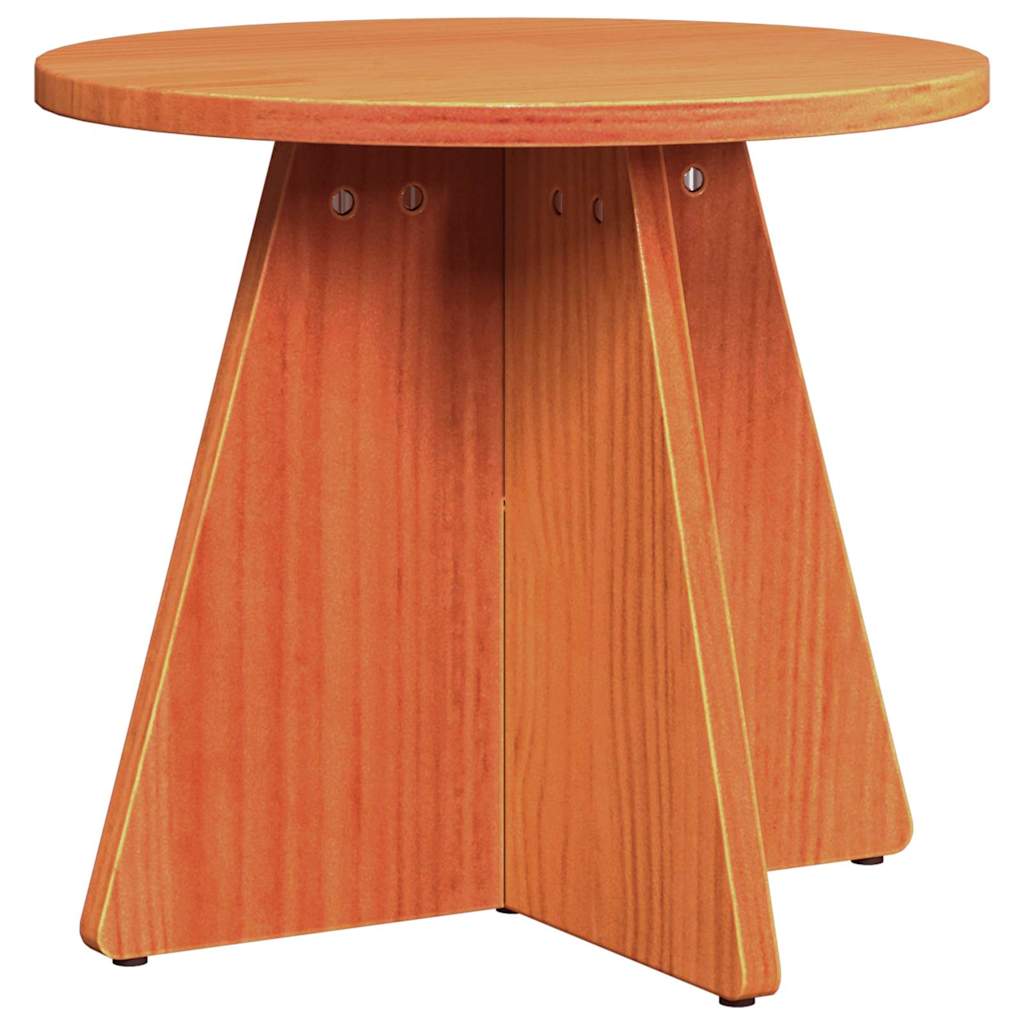 Salongbord Sofabord Tre 3 stk Vokset brun 49 x 49 x 30 cm Massiv furu tre