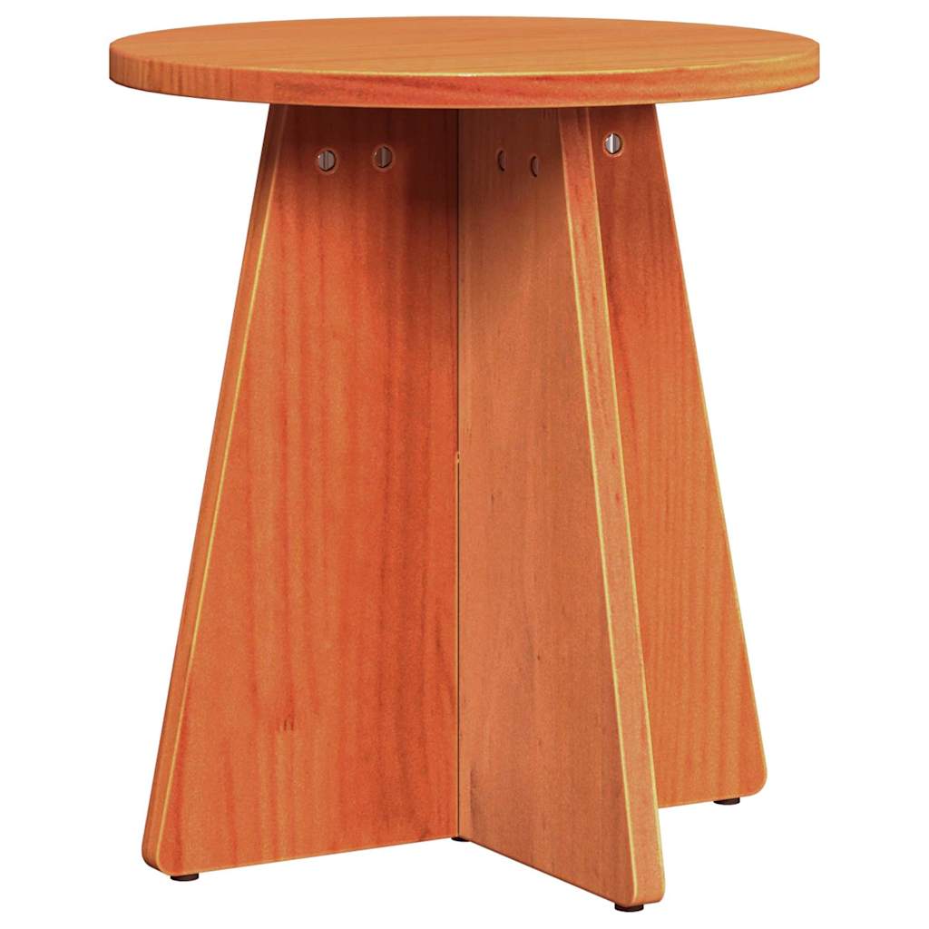 Salongbord Sofabord Tre 3 stk Vokset brun 49 x 49 x 30 cm Massiv furu tre