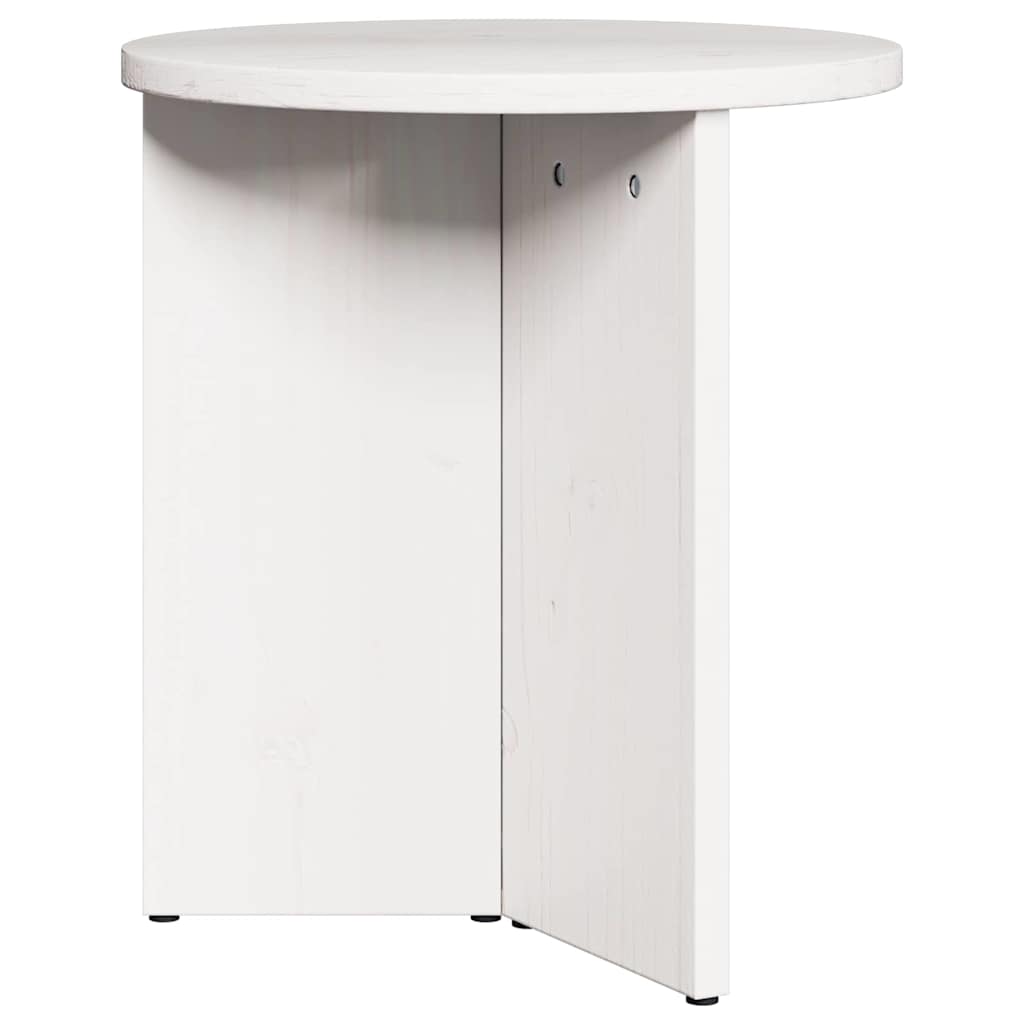 Salongbord Sofabord Hvit Sett 2 stk 49 x 49 x 28 cm Massiv furu tre