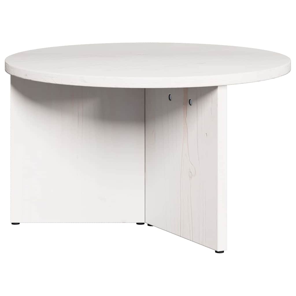 Salongbord Sofabord Hvit Sett 2 stk 49 x 49 x 28 cm Massiv furu tre