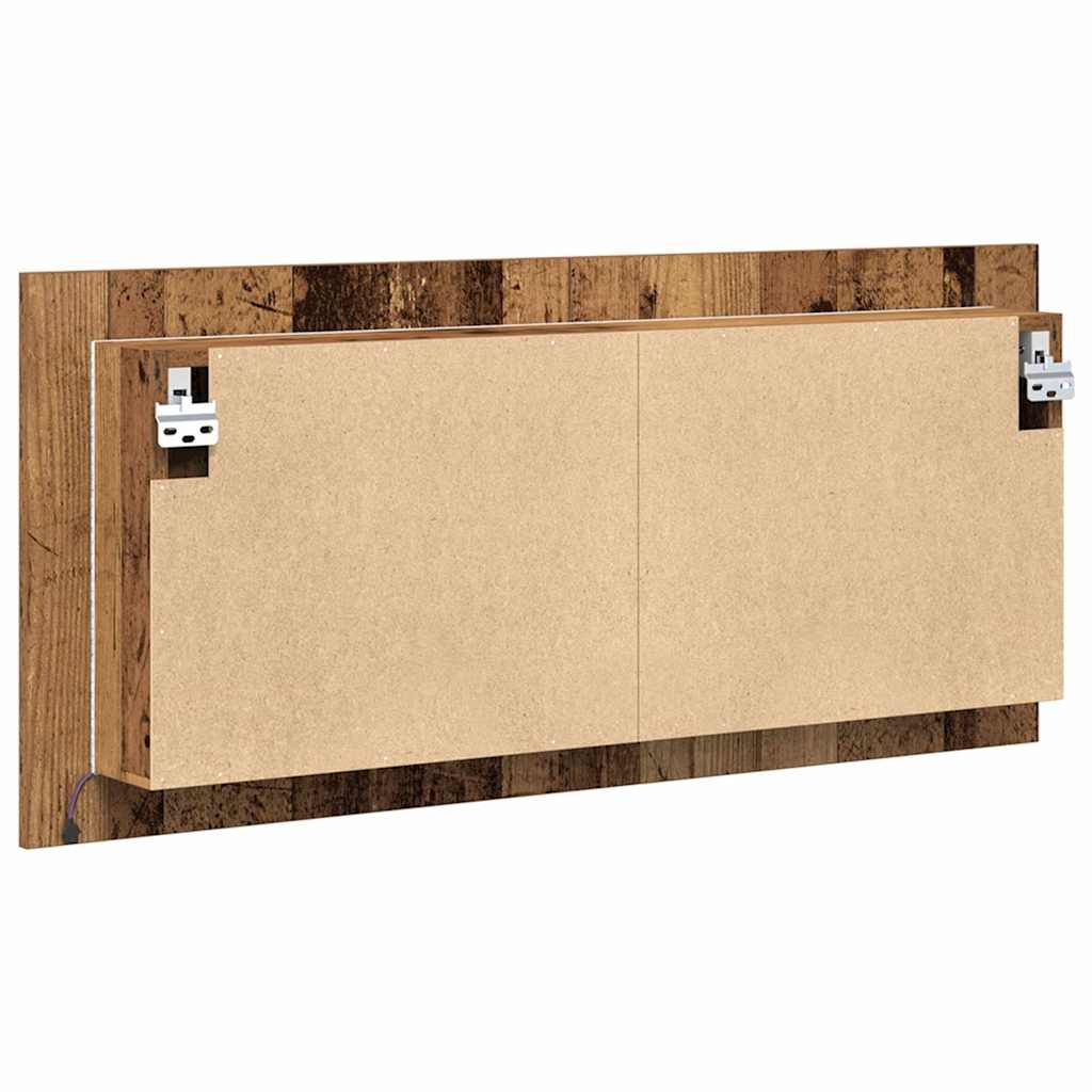 Baderomsspeil LED Speilskap Gammelt Tre Tre, Glass 100 x 45 cm