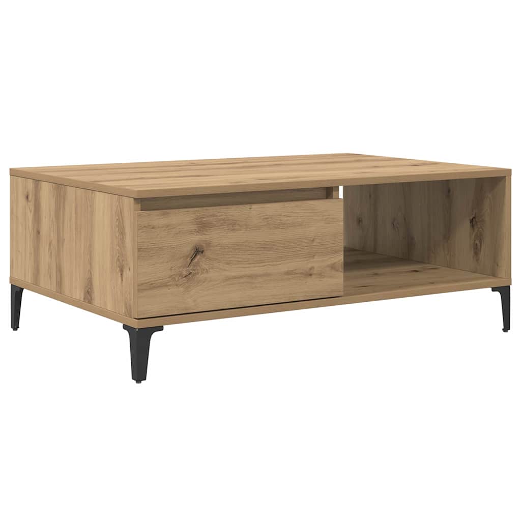 Salongbord Sofabord Artisan Eik med hylle 90 x 60 x 35 cm