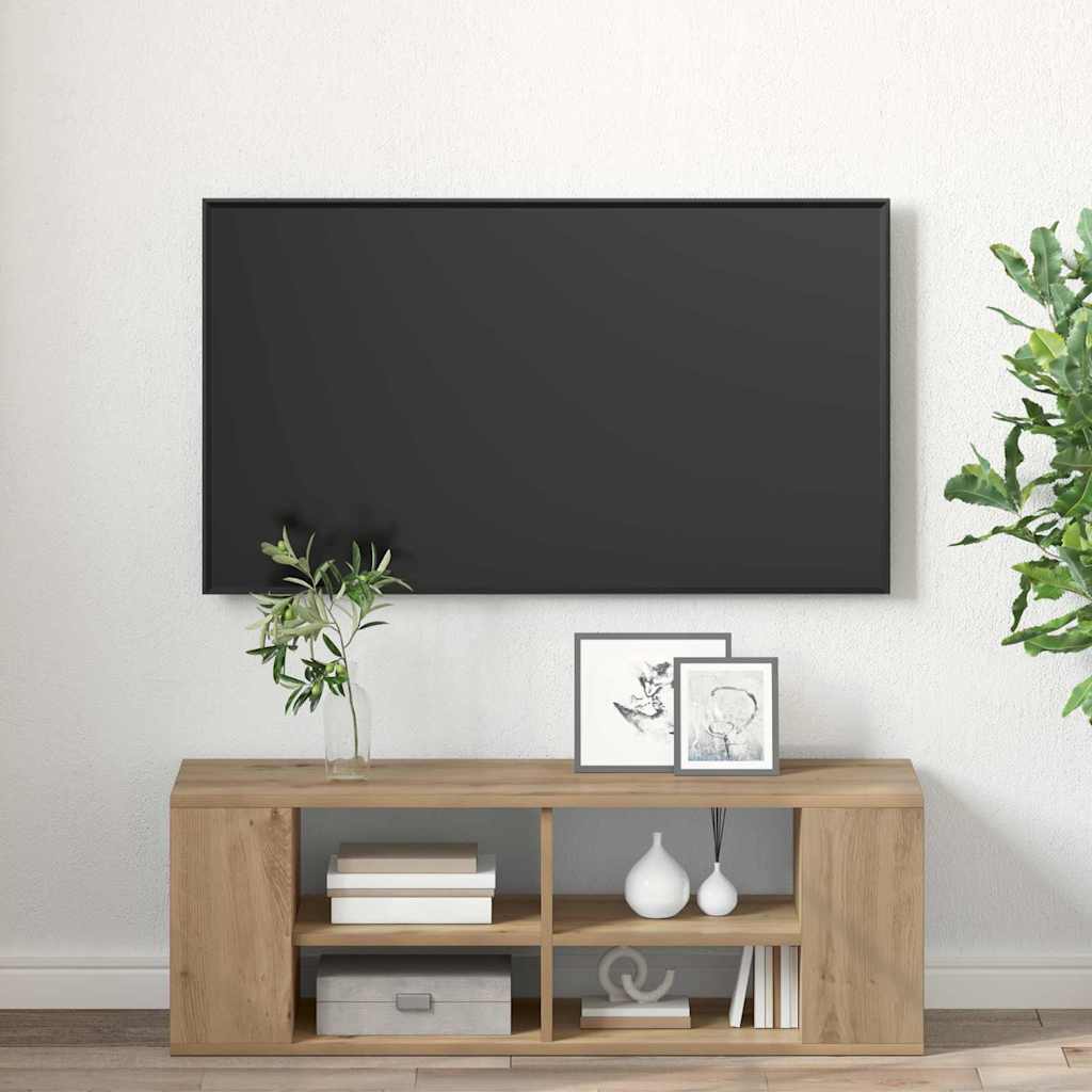 TV-Møbel Artisan Eik TV-skap med hylle Veggmontert med lagring 102 x 35 x 35 cm