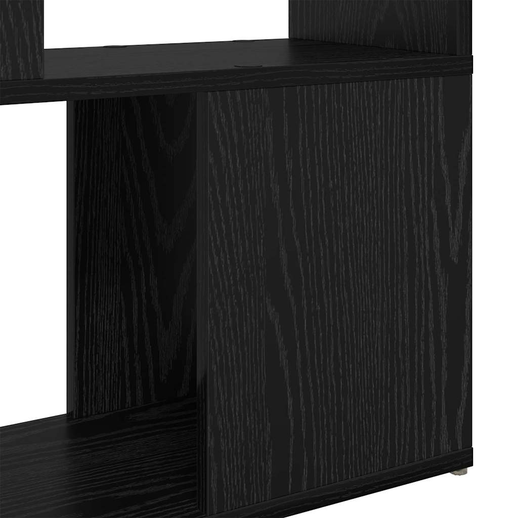 Bokhylle Svart eik Konstruert tre 60 x 24 x 124 cm