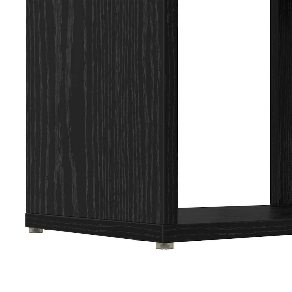 Bokhylle Svart eik Konstruert tre 60 x 24 x 124 cm