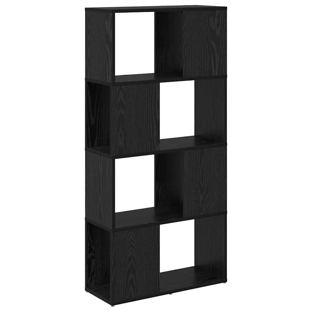 Bokhylle Svart eik Konstruert tre 60 x 24 x 124 cm