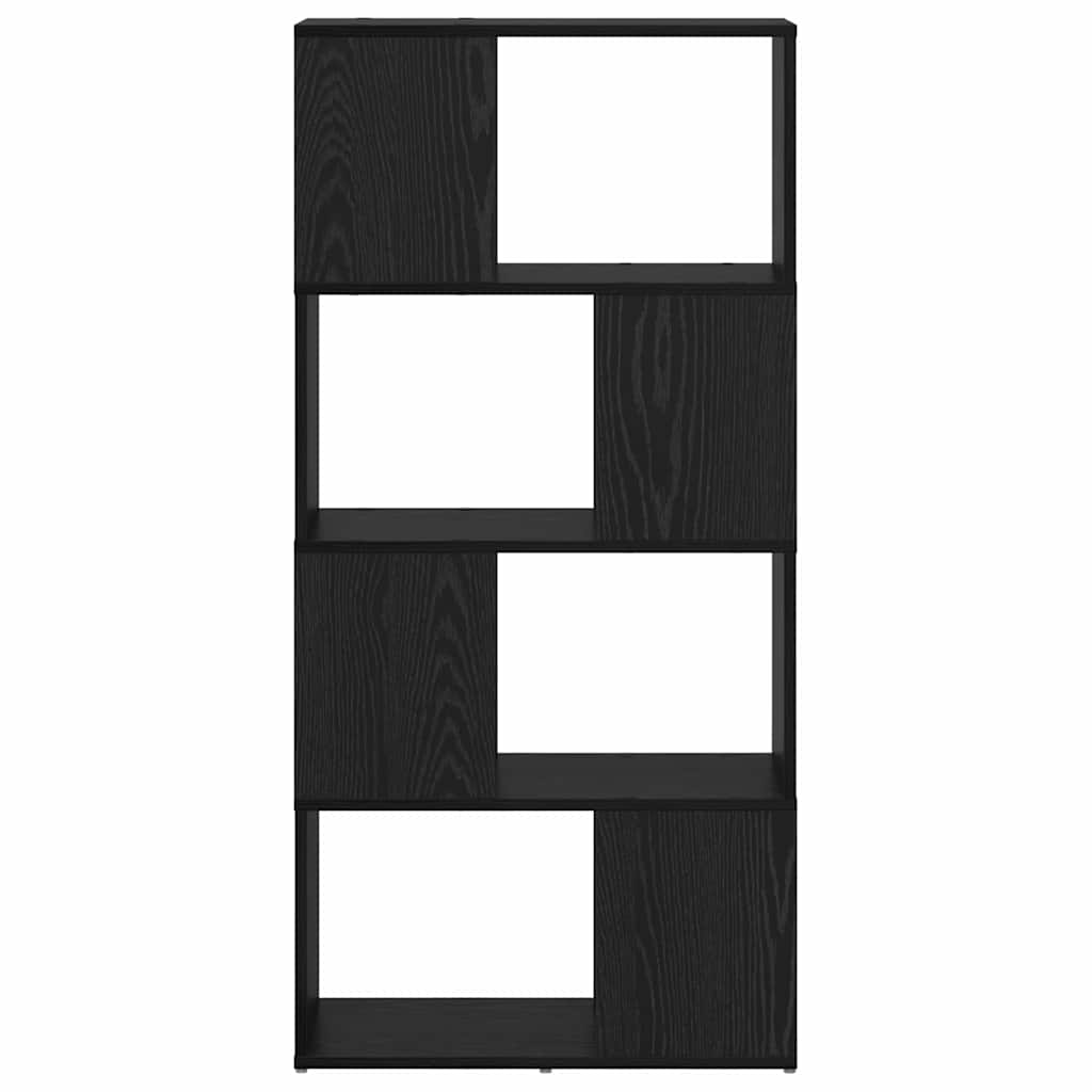 Bokhylle Svart eik Konstruert tre 60 x 24 x 124 cm
