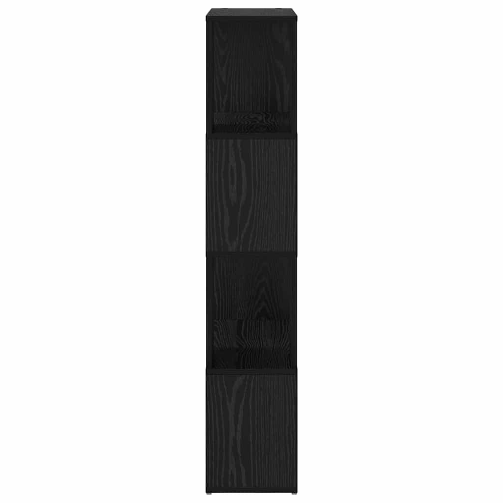 Bokhylle Svart eik Konstruert tre 60 x 24 x 124 cm