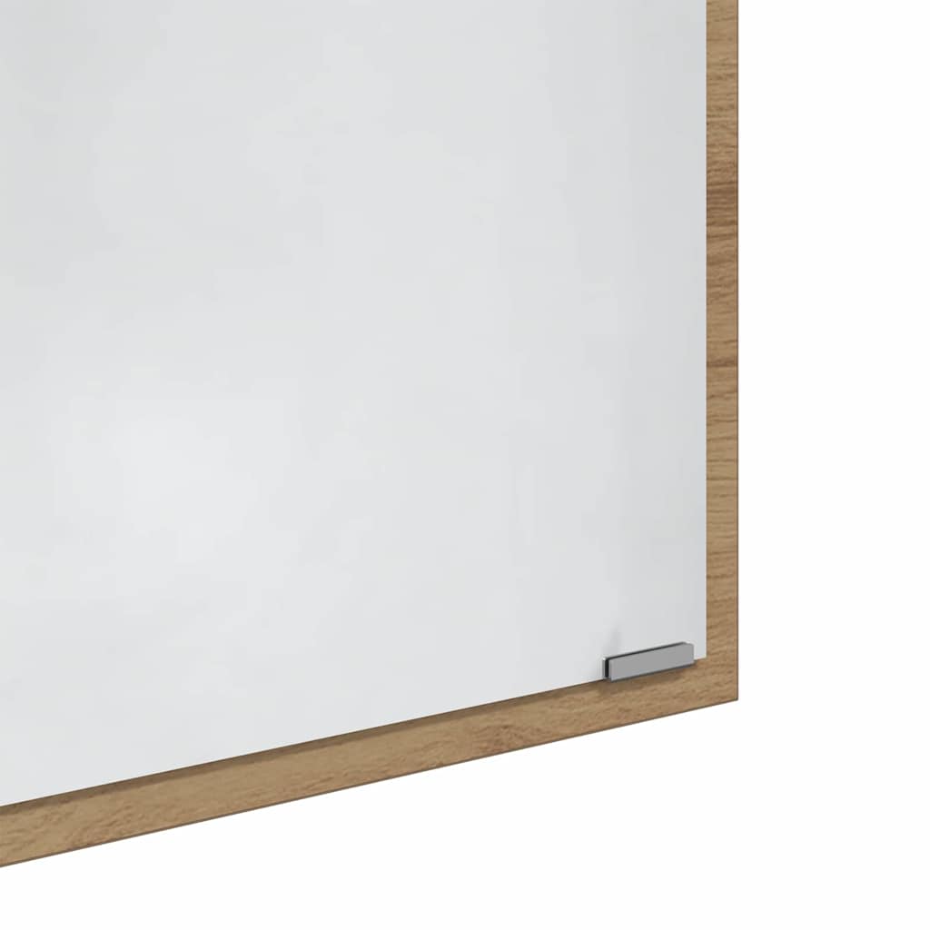 Baderomsspeil Artisan eik Konstruert tre, Glass 90 x 8.5 x 37 cm