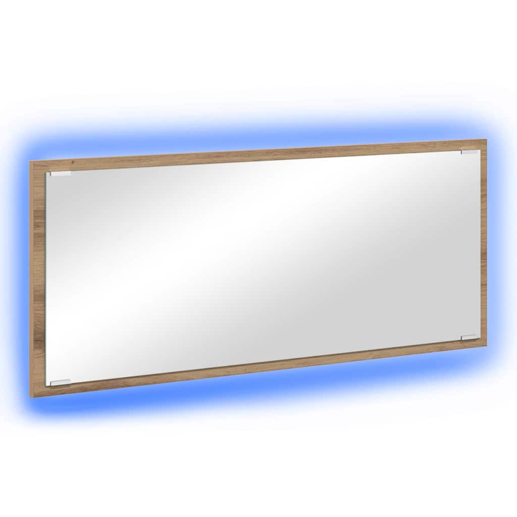 Baderomsspeil Artisan eik Konstruert tre, Glass 90 x 8.5 x 37 cm