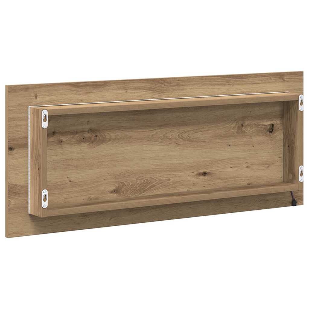 Baderomsspeil Artisan eik Konstruert tre, Glass 90 x 8.5 x 37 cm