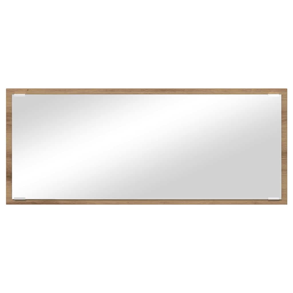 Baderomsspeil Artisan eik Konstruert tre, Glass 90 x 8.5 x 37 cm