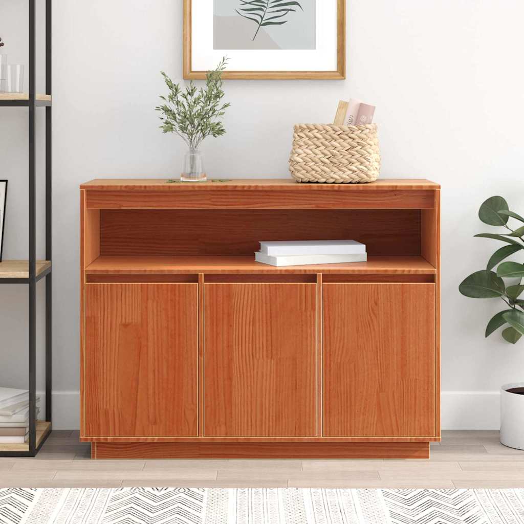 Skjenk Brun 104.5 x 34 x 80 cm Massiv furu tre