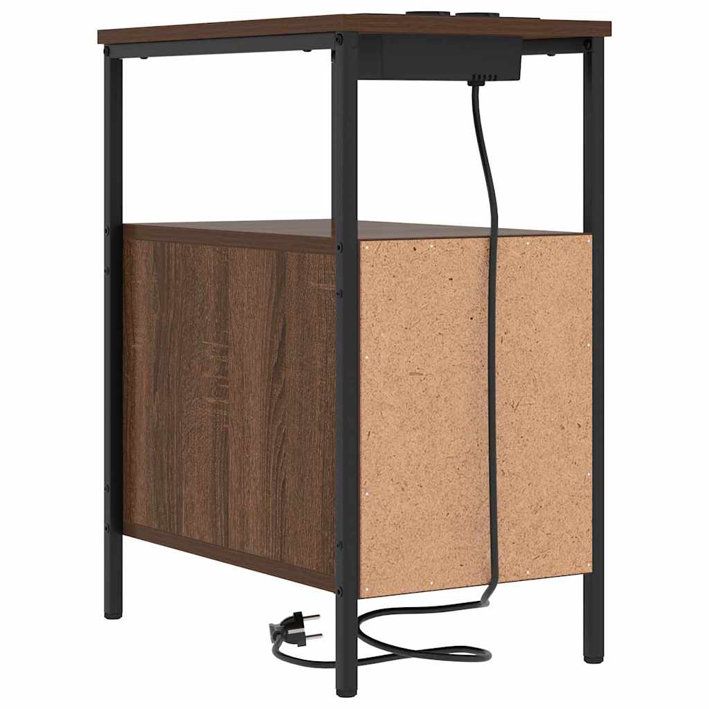 Nattbord Sengbord Brun Eik med skuff 30 x 48 x 61 cm