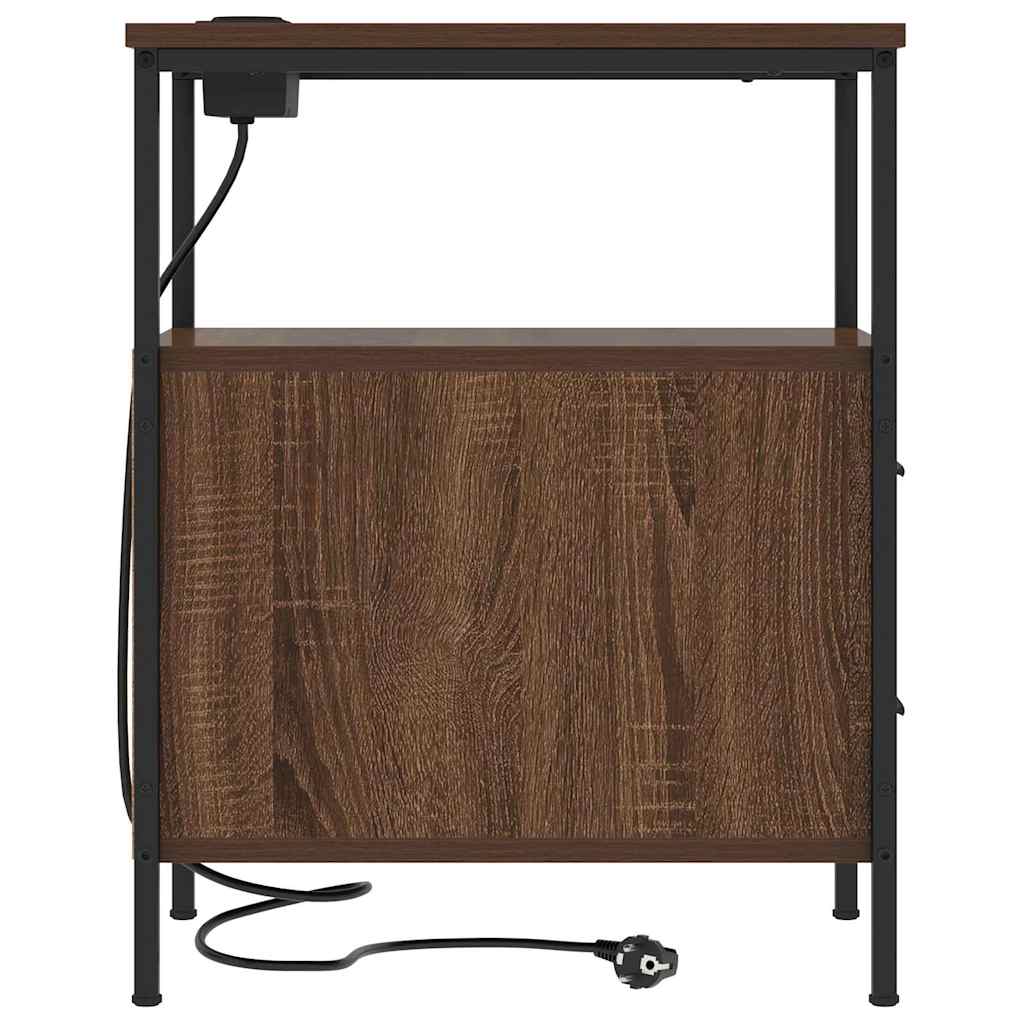 Nattbord Sengbord Brun Eik med skuff 30 x 48 x 61 cm