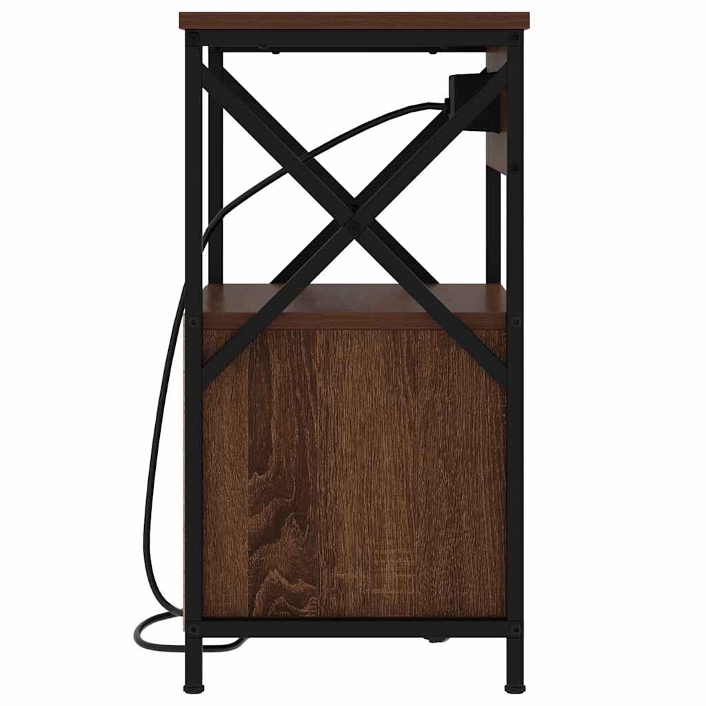 Nattbord Sengbord Brun Eik med skuff 40 x 31 x 60 cm