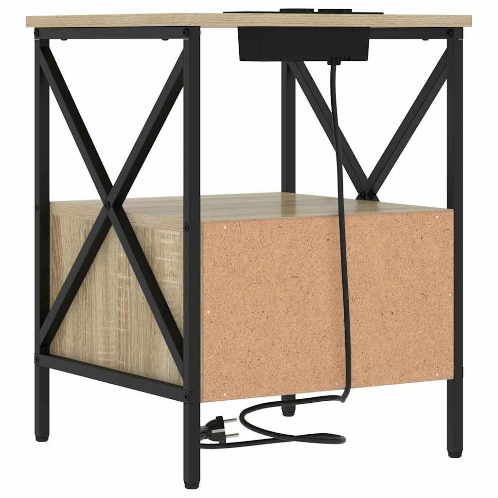 Nattbord Sengbord Sonoma Eik 41.5 x 40.5 x 55 cm