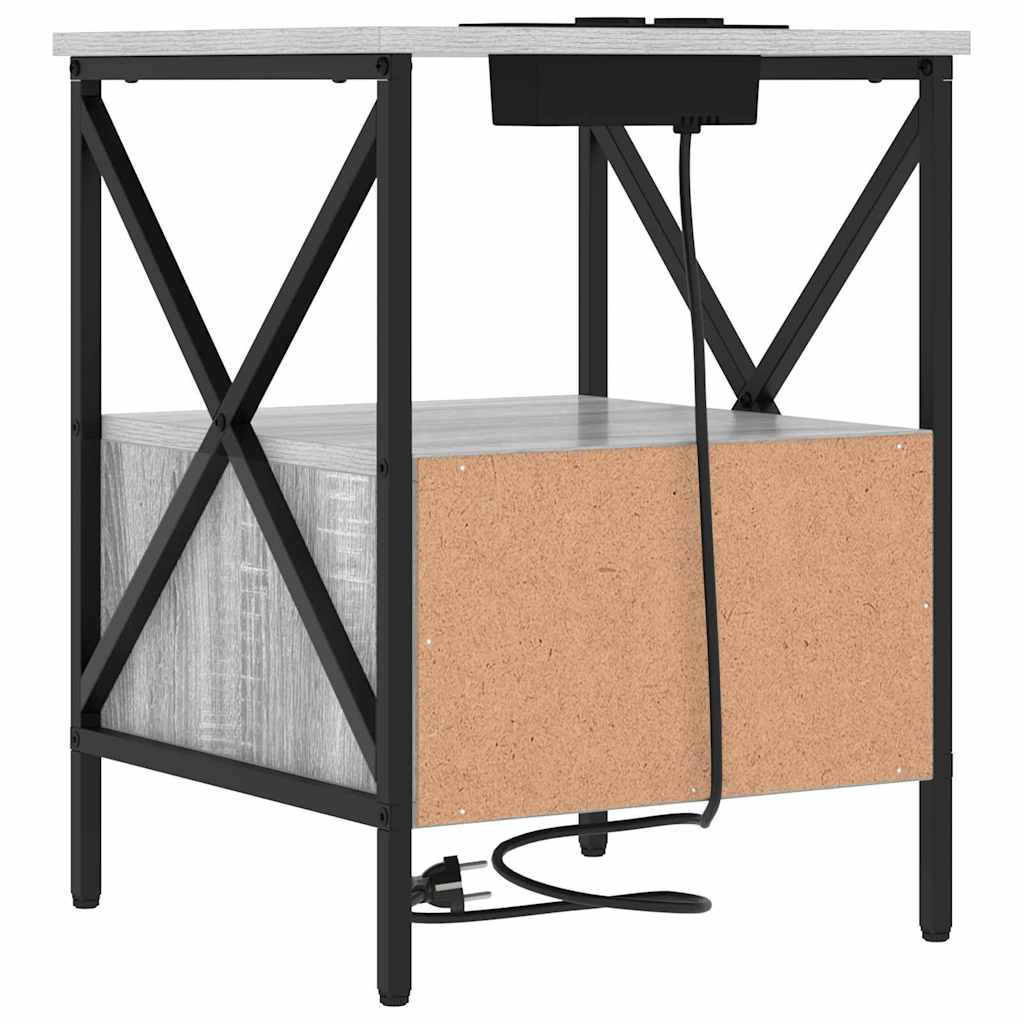 Nattbord Sengbord Sonoma Grå 41.5 x 40.5 x 55 cm