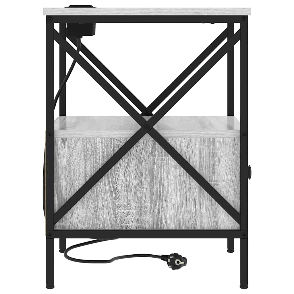 Nattbord Sengbord Sonoma Grå 41.5 x 40.5 x 55 cm