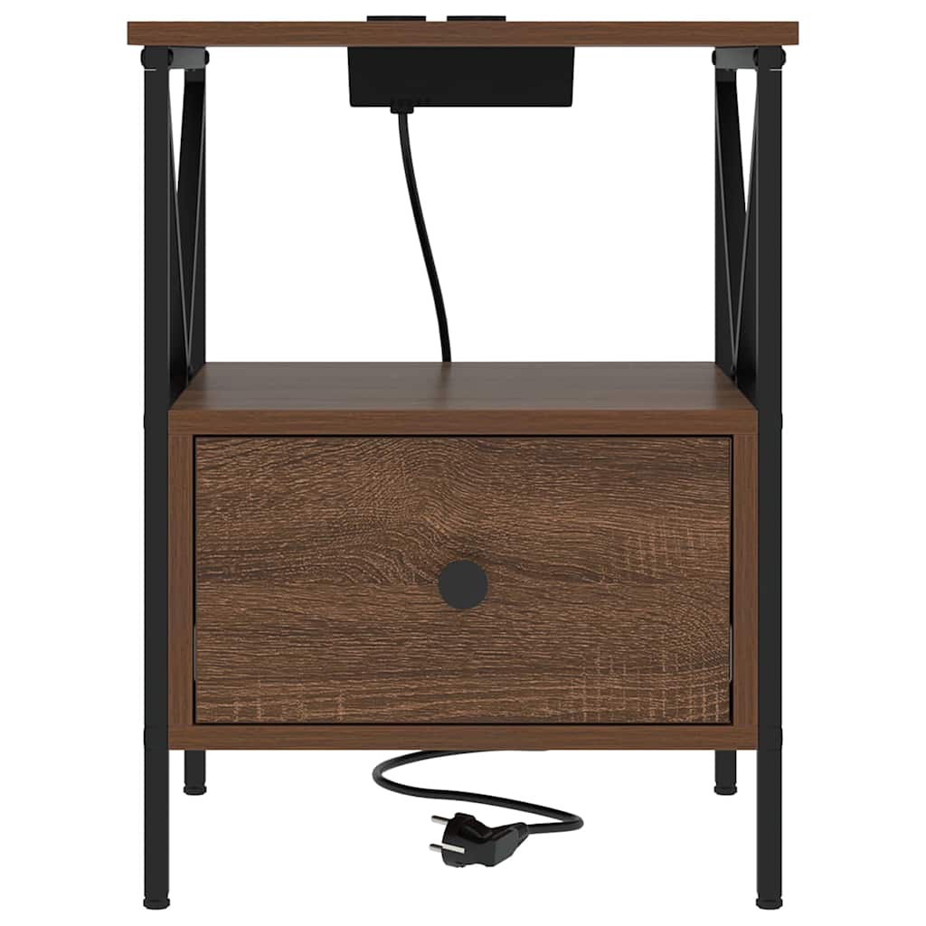 Nattbord Sengbord Brun Eik 41.5 x 40.5 x 55 cm