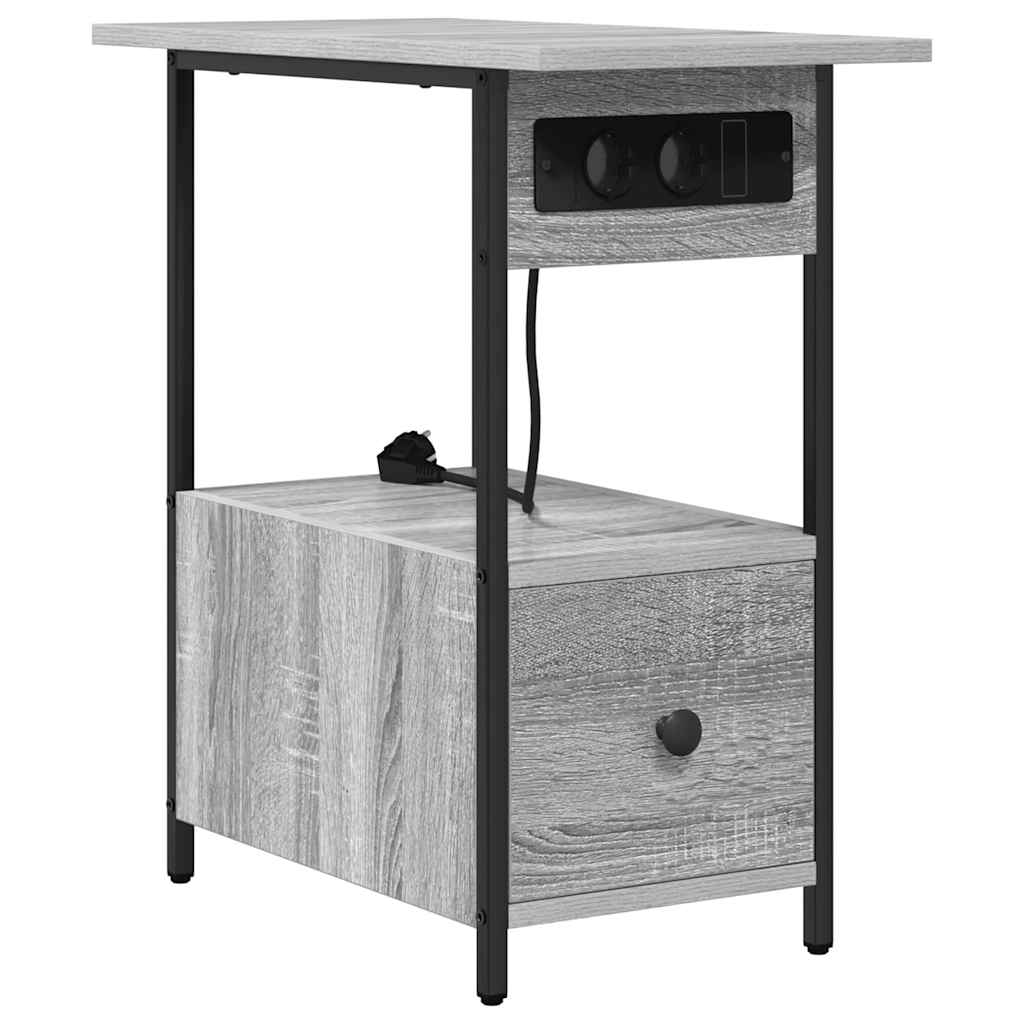 Nattbord Sengbord Sonoma Grå 60 x 30 x 61 cm