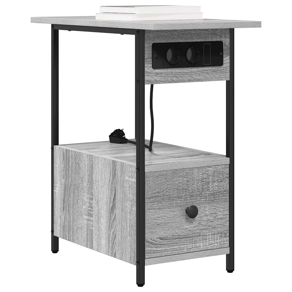 Nattbord Sengbord Sonoma Grå 60 x 30 x 61 cm