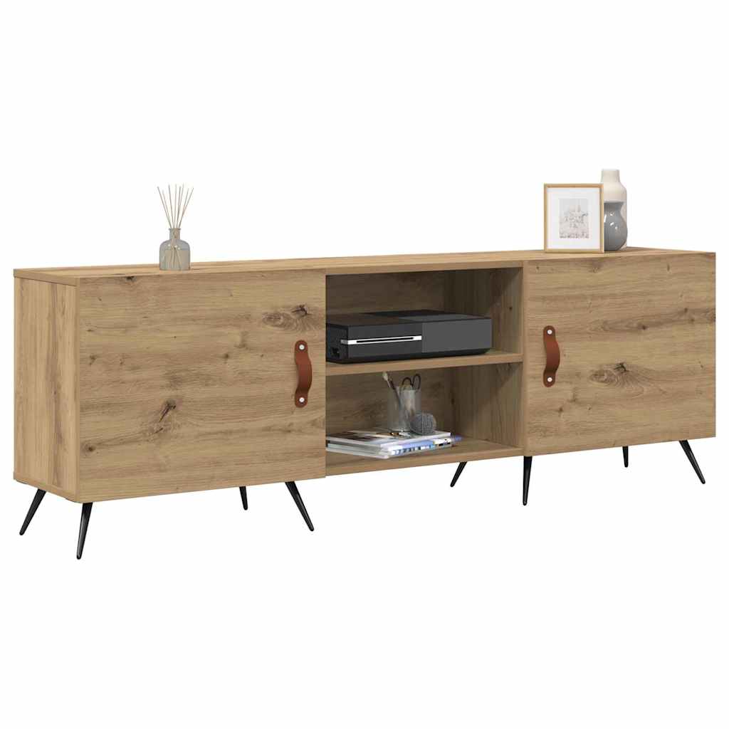 TV-Møbel Artisan Eik TV-skap med hylle med lagring med dør 150 x 30 x 50 cm