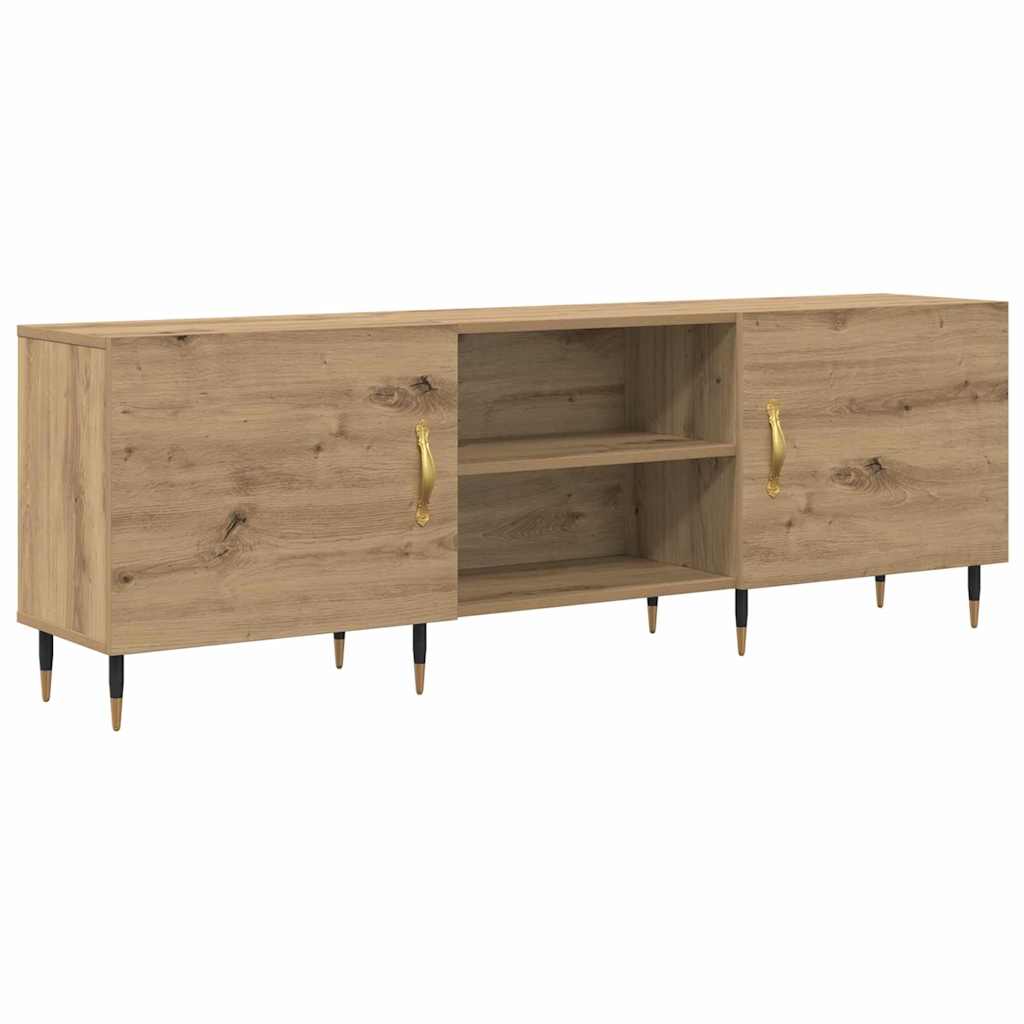TV-Møbel Artisan Eik TV-skap med hylle med lagring med dør 150 x 30 x 50 cm