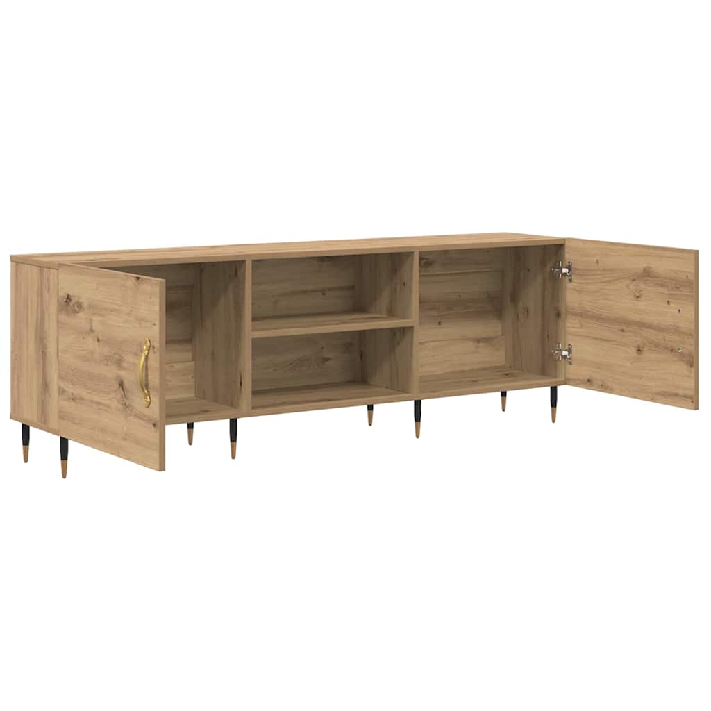 TV-Møbel Artisan Eik TV-skap med hylle med lagring med dør 150 x 30 x 50 cm