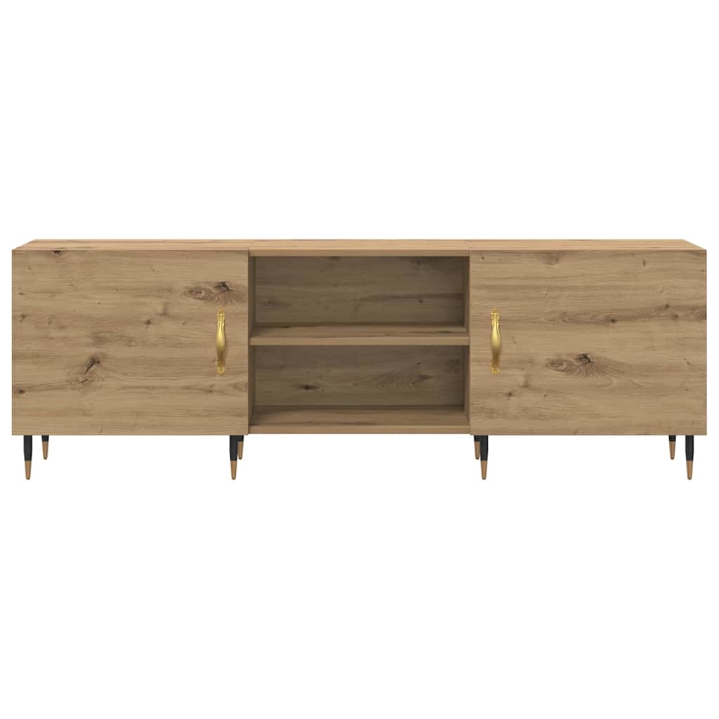 TV-Møbel Artisan Eik TV-skap med hylle med lagring med dør 150 x 30 x 50 cm