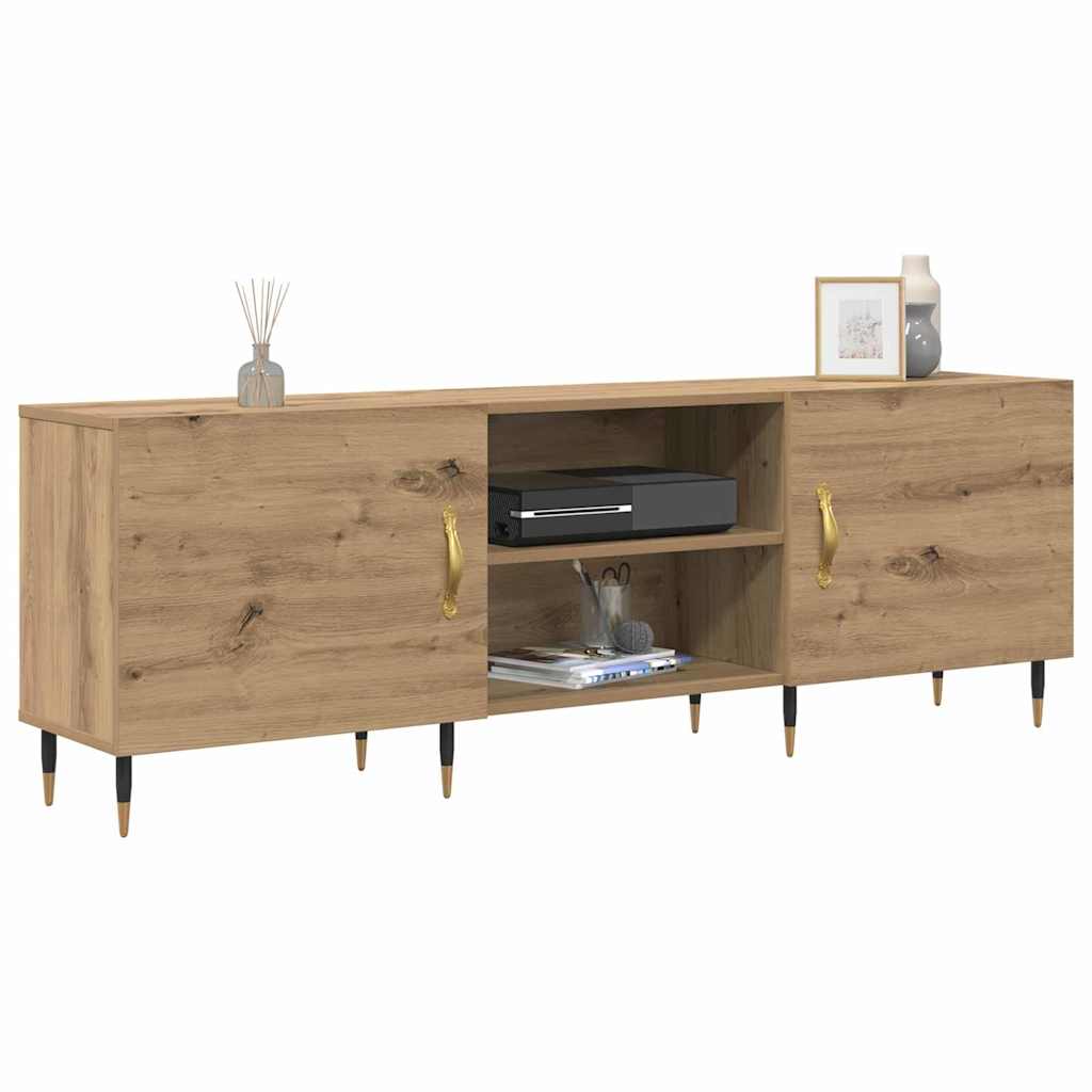 TV-Møbel Artisan Eik TV-skap med hylle med lagring med dør 150 x 30 x 50 cm