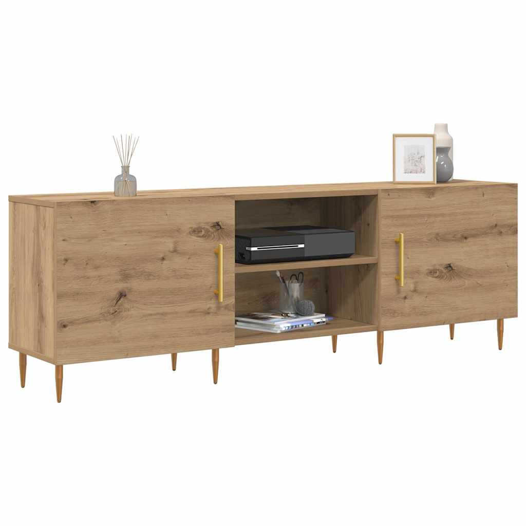 TV-Møbel Artisan Eik TV-skap med hylle med lagring med dør 150 x 30 x 50 cm