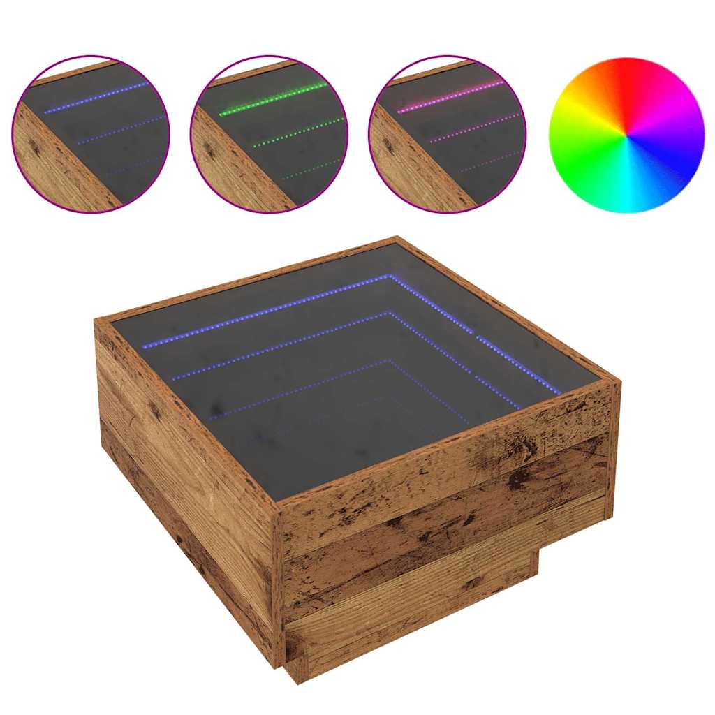 Salongbord Sofabord Gammelt Tre 50 x 50 x 30 cm