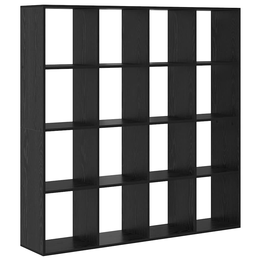 Bokhylle Svart Eik 137.5 x 29 x 137.5 cm