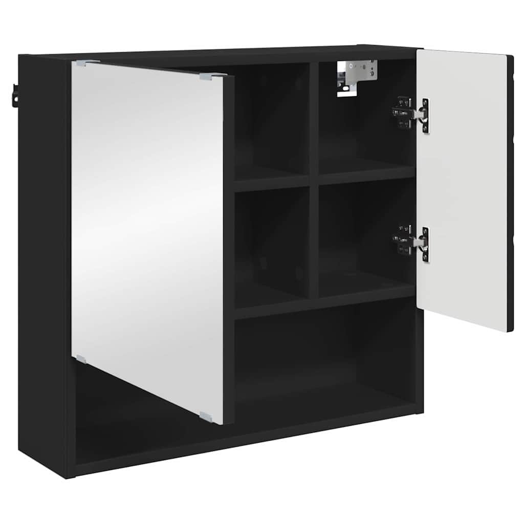 Baderomsmøbelsett Veggmontert 3 pcs Svart 61 x 35 x 64 cm