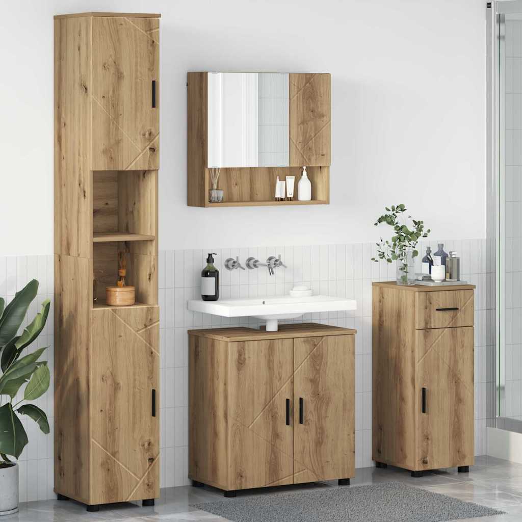 Baderomsmøbelsett 4 pcs Artisan Eik 61 x 35 x 64 cm