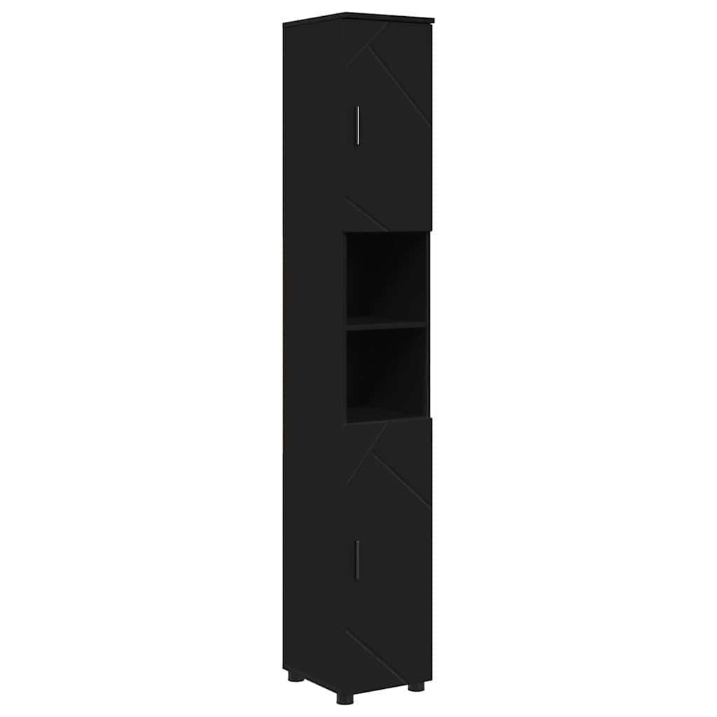 Baderomsmøbelsett Veggmontert 4 pcs Svart 61 x 35 x 64 cm