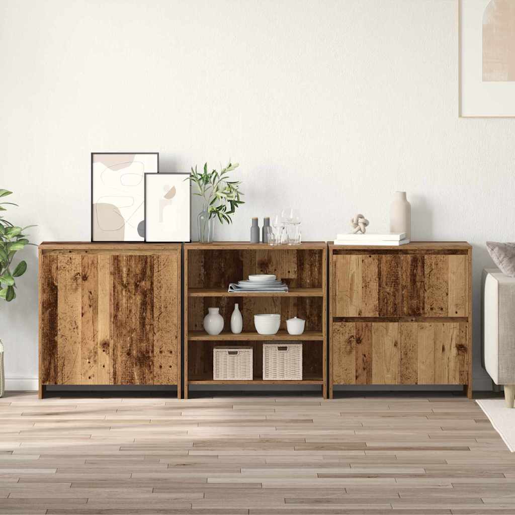 Skap Gammelt Tre med hylle Annet 3 stk 70 x 41 x 75 cm