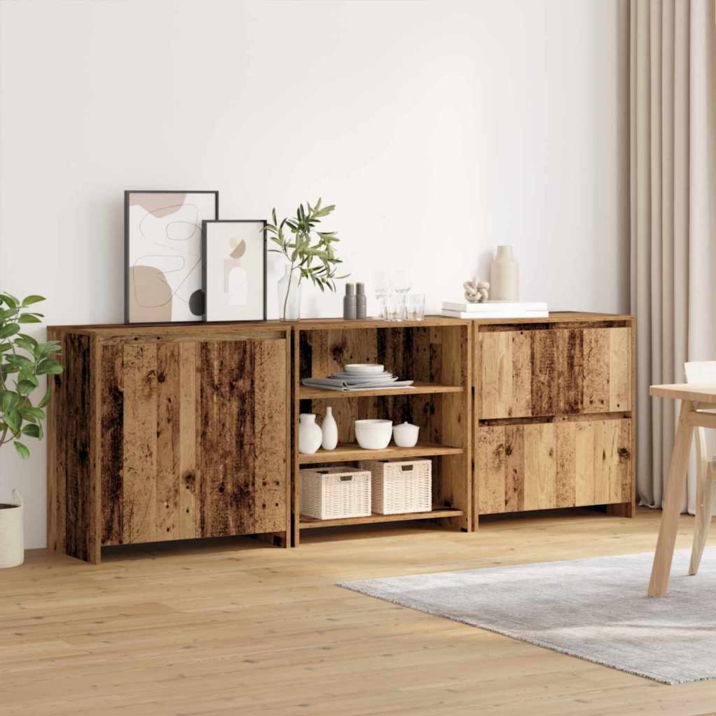 Skap Gammelt Tre med hylle Annet 3 stk 70 x 41 x 75 cm