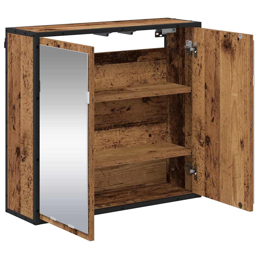 Baderomsspeilskap Gammelt tre 65 x 20 x 60 cm Konstruert tre