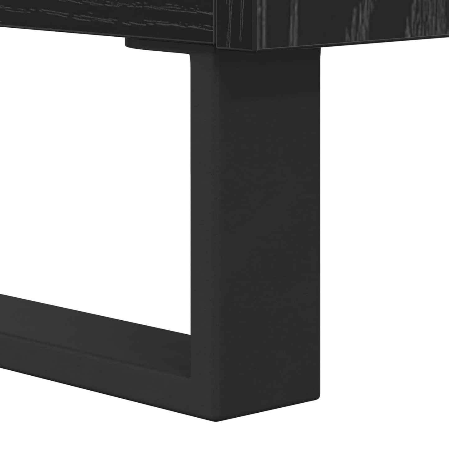Serviesskap Svart Eik 60 x 35 x 70 cm Ingeniørtre og jern