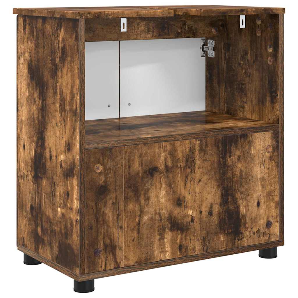 Baderomsskap med hylle Røkt eik 61 x 35 x 64 cm Konstruert tre